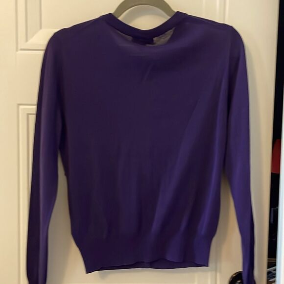 New J. Crew Purple Embellished Cardigan - Picture 7 of 7